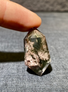 天然水晶吊坠 红绿幽灵双尖沃格尔灵摆吊坠 水晶挂件 毛衣链 项链
