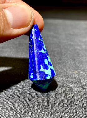 天然水晶 凤凰石 硅孔雀石灵摆吊坠 水晶挂件毛衣链项链 一物一图