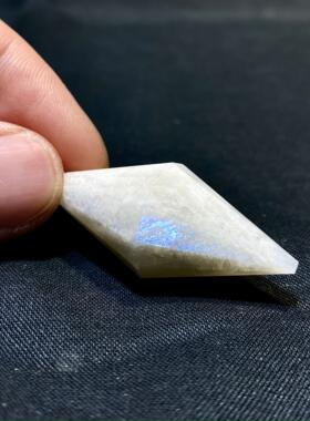天然水晶灵摆 月光石双尖灵摆吊坠 男女水晶挂件 毛衣链 一物一图