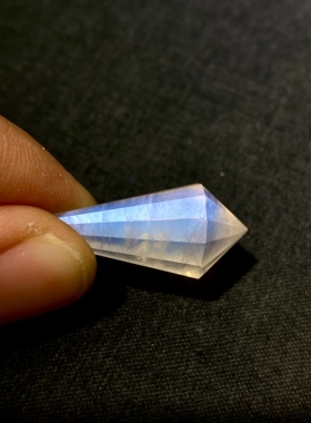 天然水晶 斯里兰卡玻璃体月光石灵摆吊坠套链 水晶挂件毛衣链项链
