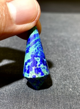 天然水晶 凤凰石 硅孔雀石灵摆吊坠 水晶挂件毛衣链项链 一物一图