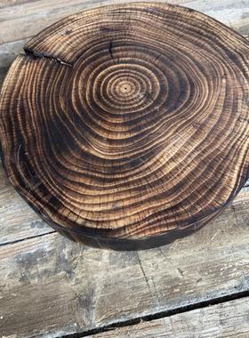 中国风原木底座茶杯垫根雕随形实木隔热垫壶垫炉垫无漆木底座诧寂