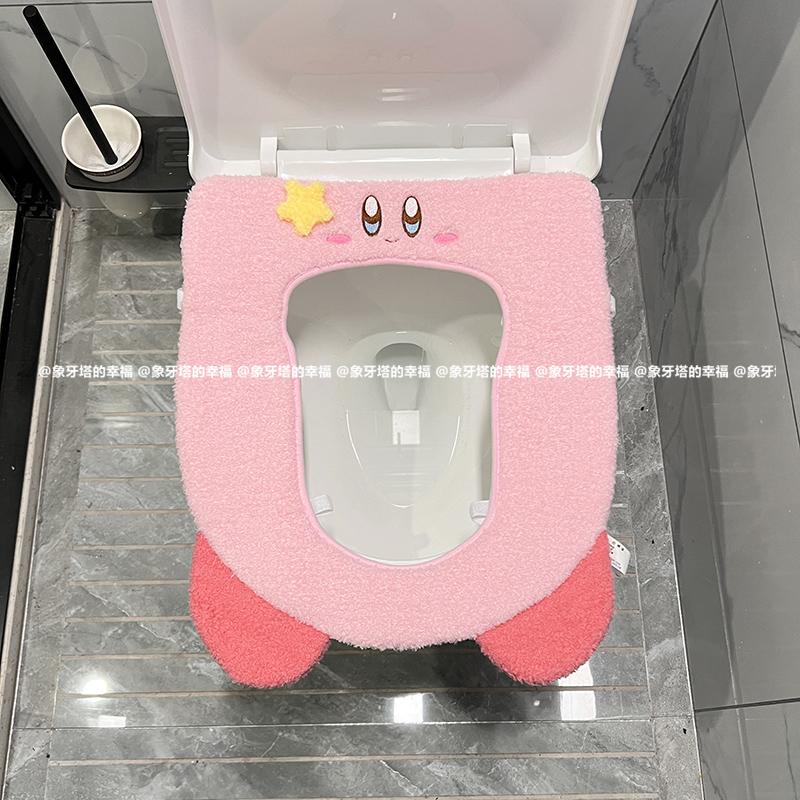 可蹲可做马桶坐便器二合一马桶垫可爱卡通冬季保暖毛绒马桶套座圈 - 图2