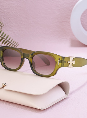 SENSUSU方脸圆脸时尚方框墨镜女高级感男防晒小框太阳镜开车包邮