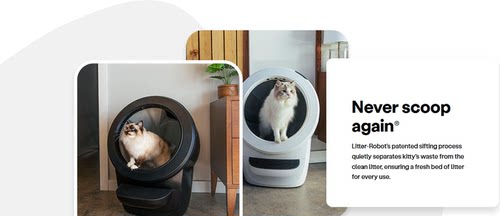 美国代购Litter Robot 4 by Whisker 自动清洁电动猫砂屋 - 图0