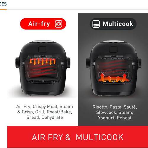 德国代购Tefal air fryer and Multicooker MY7408G1空炸锅电饭锅 - 图2