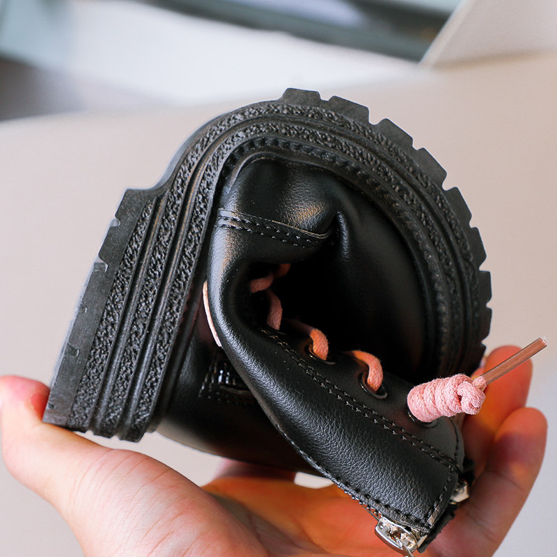 女童棉鞋马丁靴秋冬款2025新款公主靴中小童小学生加绒皮靴子短靴,淘宝优惠券,粉丝福利购,淘宝优惠卷