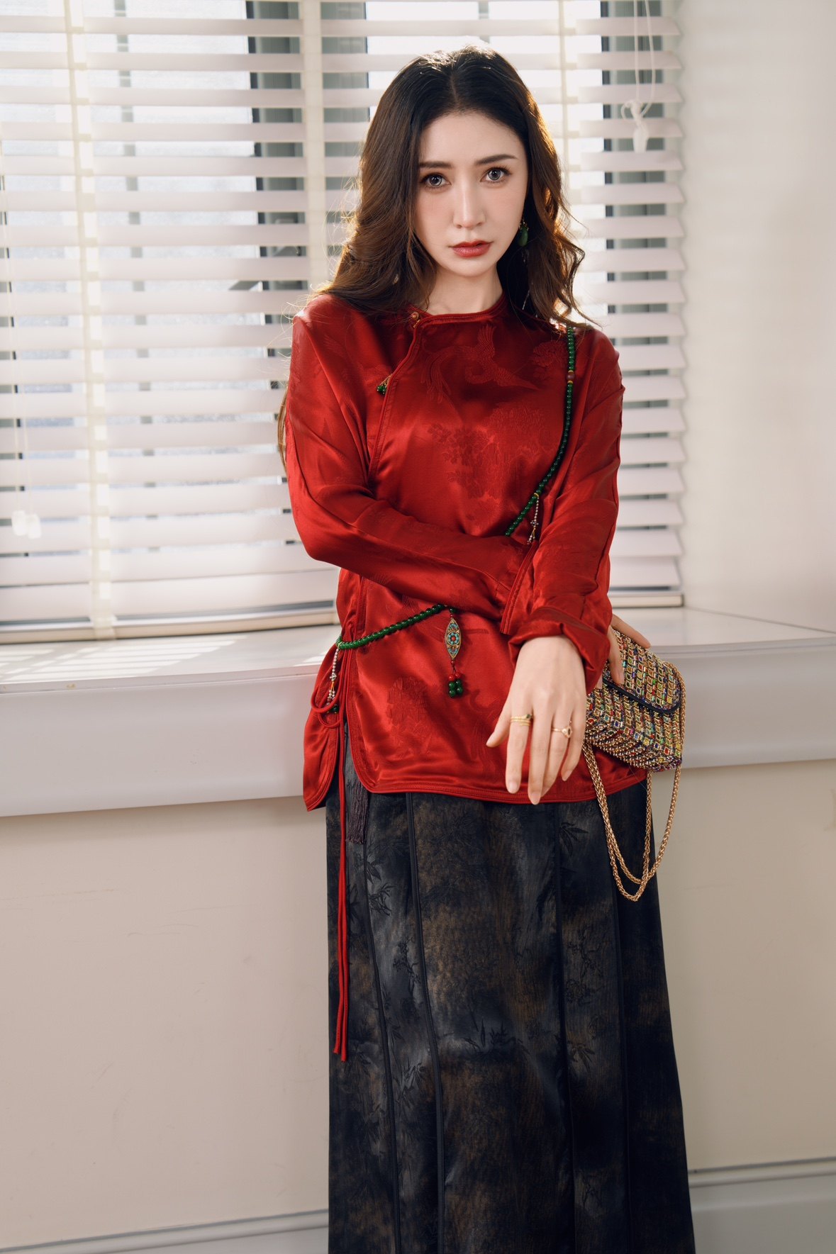 2025新款真丝提花衬衫独特内搭上衣新中式女装国风过年唐装,淘宝优惠券,粉丝福利购,淘宝优惠卷