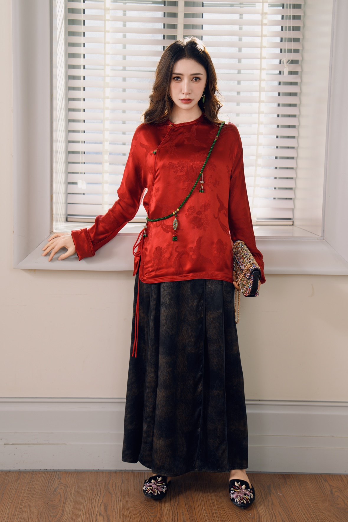 2025新款真丝提花衬衫独特内搭上衣新中式女装国风过年唐装,淘宝优惠券,粉丝福利购,淘宝优惠卷