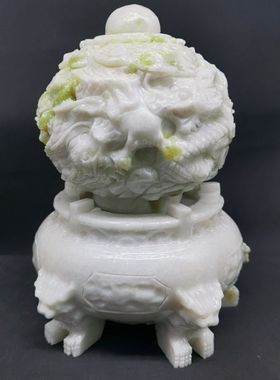 天然蓝田玉扭转乾坤摆件招财时来运转客厅玄关办公室店铺公司开业