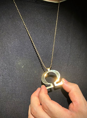 Godwar战神标志金项链男个性