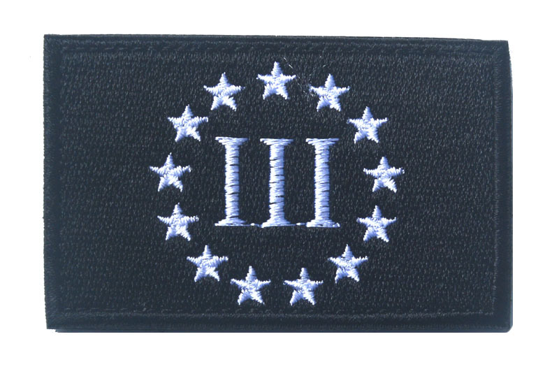 thin blue line three percenter patch 兰线3个自信刺绣魔术贴章 - 图3