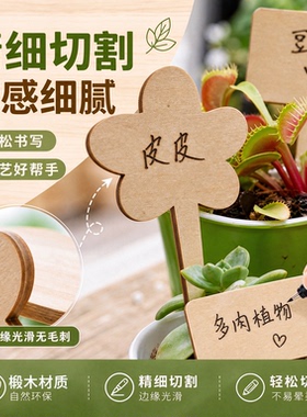 木制插地标签牌园艺名字日期记录