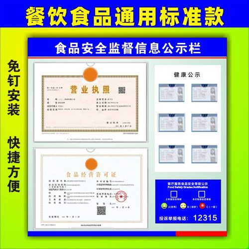 2024餐饮食品监督信息公示栏执照美容美发卫生公示牌厨房卫生展示 - 图2