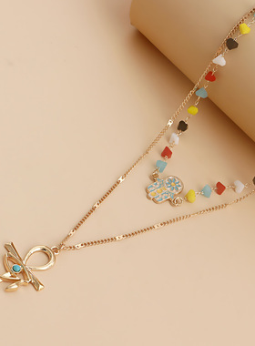 女性符号法蒂玛之手蓝眼睛