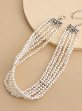 Norns欧美气质简约高级感小众轻奢风多层次感珍珠颈链项链锁骨链