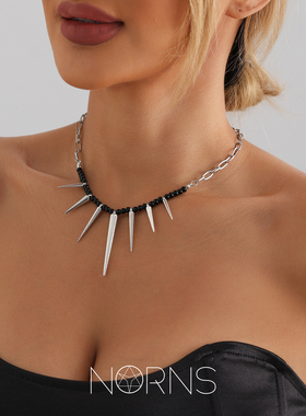 暗黑嘻哈高级感铆钉狼牙