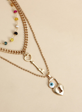 Norns三层混搭爱情项链