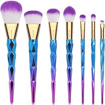 EmaxDesign Makeup Brushes 7 Pieces Colorful Diamond