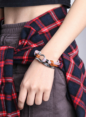 ROADLATIVE潮酷马蹄扣可调节手绳