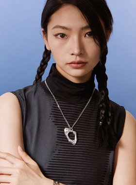 ROADLATIVE异形曲面钛钢项链