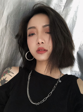 ROADLATIVE混搭款钛钢素链项链