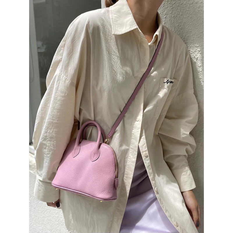 可爱实用担当~真皮贝壳包18山羊皮 gleee女士包袋