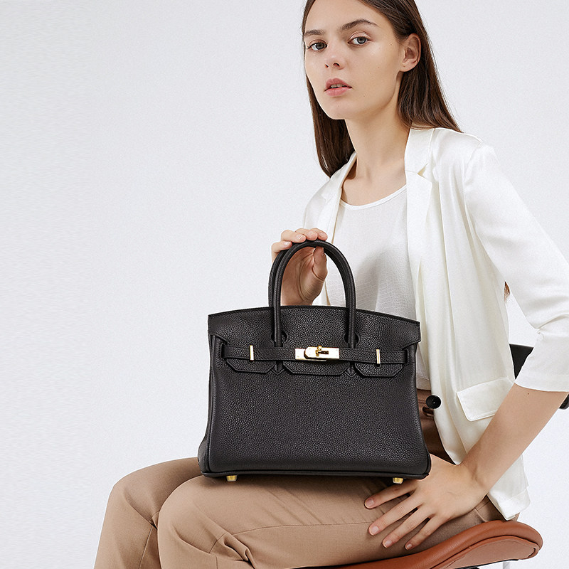 『高定款』女togo荔纹头层牛皮手提包 gleee女士包袋