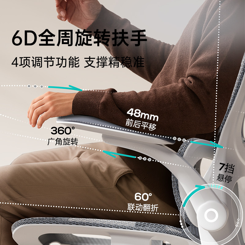 黑白调p2max人体工学椅电竞椅电脑椅办公椅久坐护腰舒适电脑椅子,淘宝优惠券,粉丝福利购,淘宝优惠卷