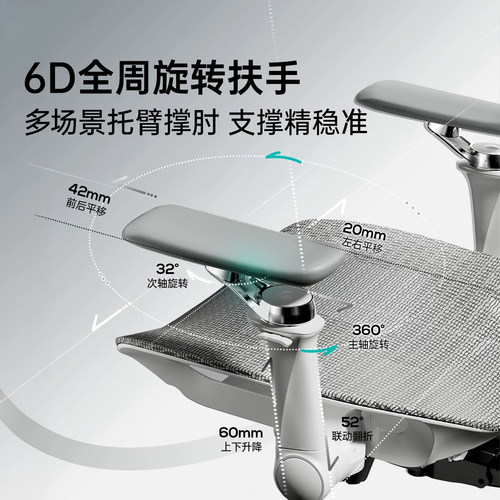 黑白调p2ultra人体工学椅久坐不累办公椅学习椅电脑椅 - 图2