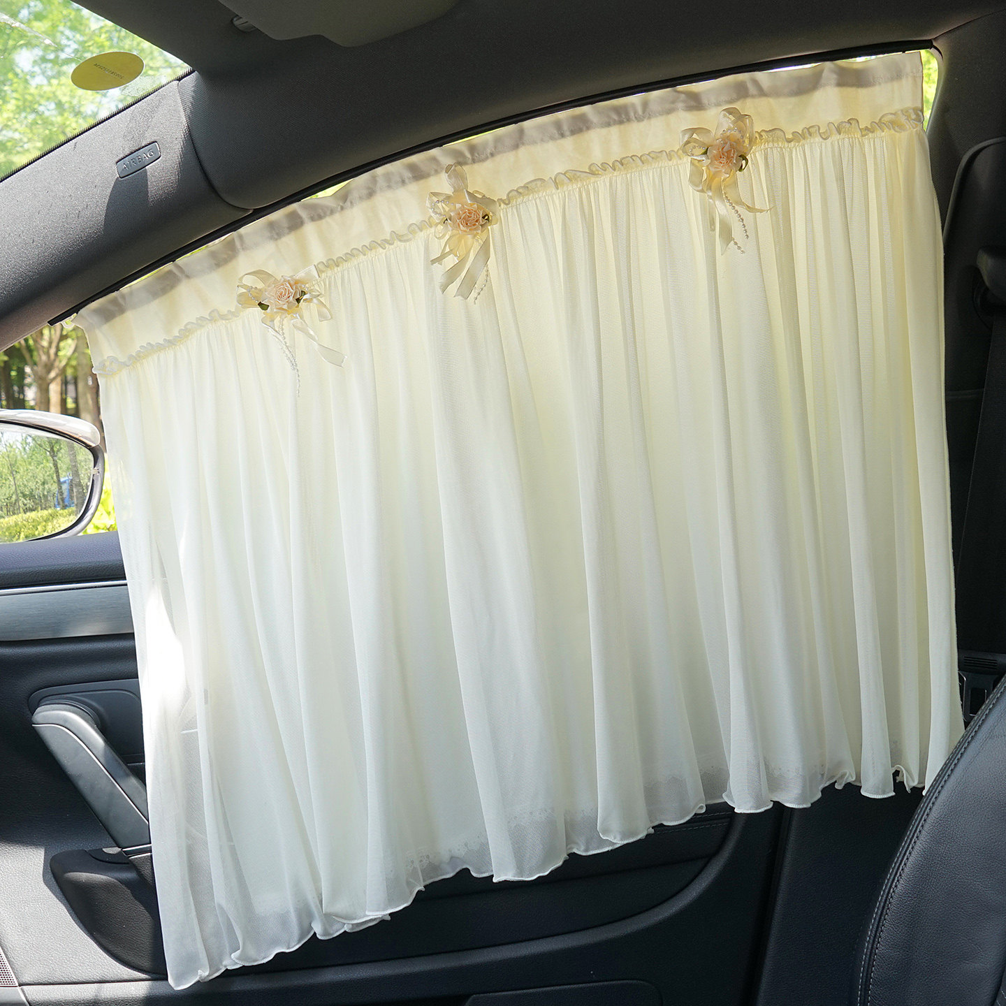 蕾丝汽车窗帘防晒遮阳帘宝宝侧车窗车用儿童防晒遮光车载车内轨道,淘宝优惠券,粉丝福利购,淘宝优惠卷