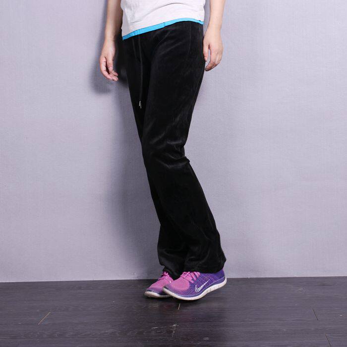 春秋季女士长裤直筒修腿休闲卫裤尾货打折棉质天鹅绒运动裤子060