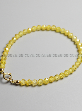 ciel原创手工天然黄色生辰锆石