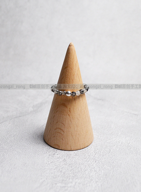 Ciel情侣黑发晶原创戒指