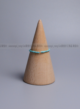 绿松石管珠戒指1mm极细叠戴