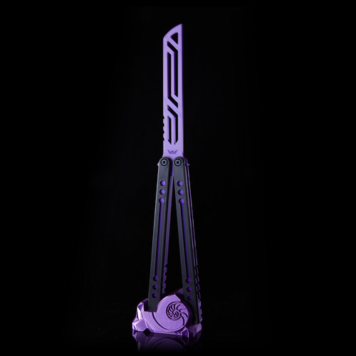 WING工作室 大王乌贼 鹦鹉螺 3D打印塑料蝴蝶刀练习刀未开刃 - 图0