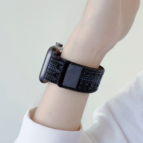 适用苹果手表新款拼色创意表带iwatch8765运动s9表带舒适透气回环 - 图1