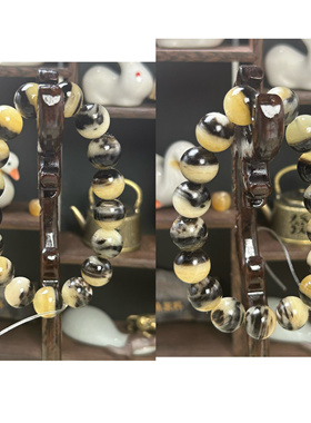 天然珍稀高贵羊角牛角佛珠手串手链圆珠筒珠民族男念珠文玩盘玩女