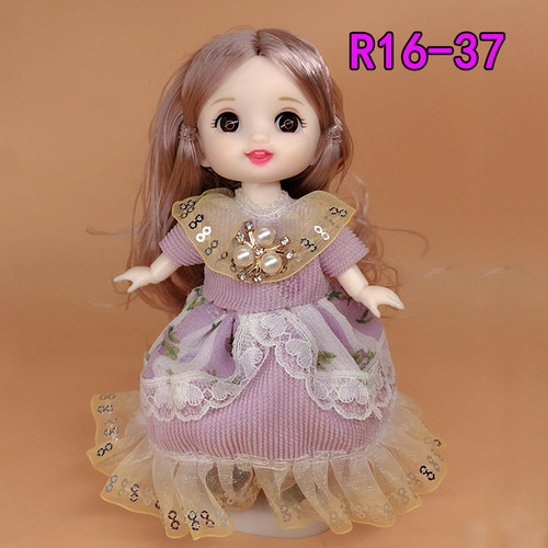 6寸16cm8分多款多样儿童换装时尚衣服女孩精致洋娃娃公主生日玩具 - 图0