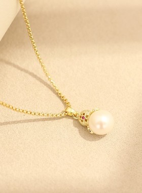 韩版韩式气质天然珍珠母贝项链女