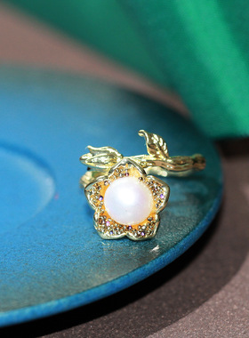 欧美时尚经典四叶草戒指微镶锆石