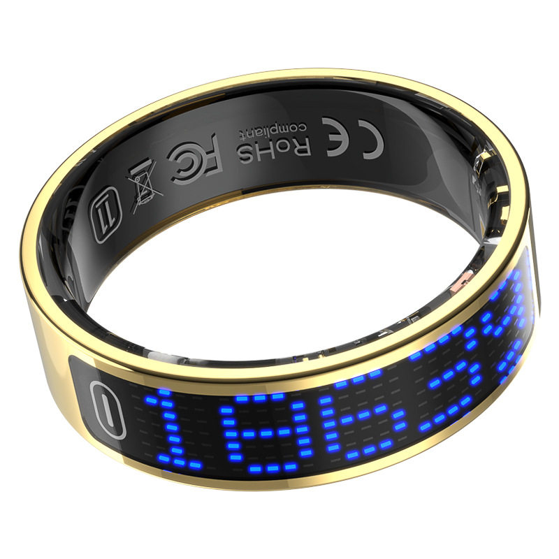 Cross-border smart ring K80 with display screen, step counting, sleep heart rate, blood oxygen health monitoring, time and battery