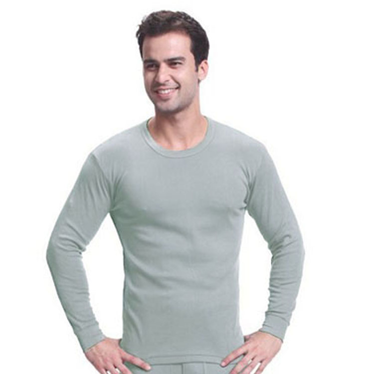 包邮纯棉春秋衣打底保暖内衣男士线衣上衣单件