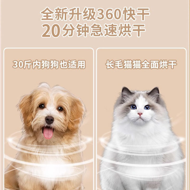 谢尔迪宠物烘干箱猫咪家用自动吹干机狗狗洗澡吹毛吹风神器大空间 - 图0