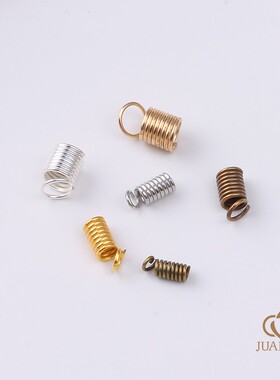 diy蜡线皮绳收尾项链弹簧扣