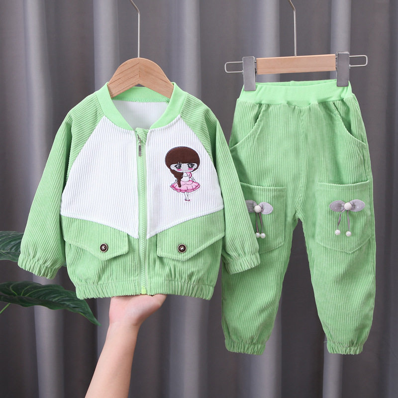 2024年女童套装新款童装套装女童洋气春装韩版女宝宝时髦两件套