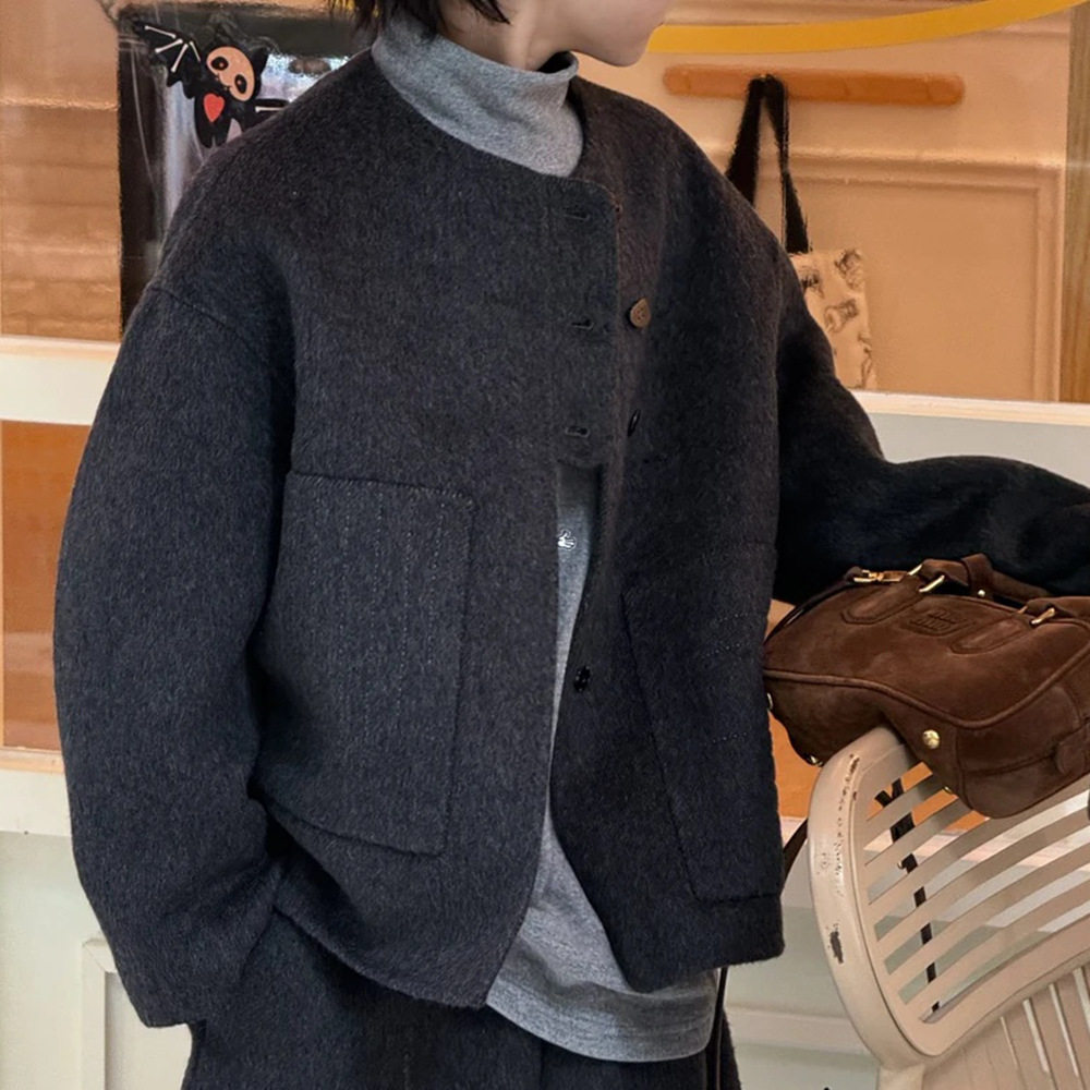 男童秋冬毛呢潮酷痞帅纯色套装2025新款中大童洋气加厚保暖两件套,淘宝优惠券,粉丝福利购,淘宝优惠卷