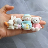 Трехмерный космонавт, кролик, подвеска, брелок ручной работы, аксессуар для сумки, с медвежатами, DIY