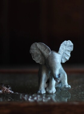 书房摆件礼品纯铜艺术品祝福大象