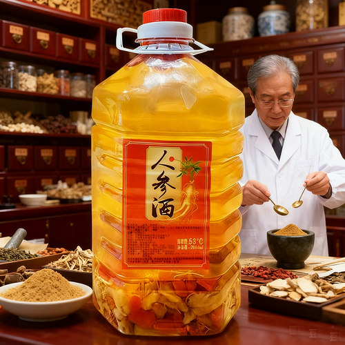 正品人参酒5斤 吉林长白山53度52度枸杞子男士滋补养生酒东北特产 - 图1